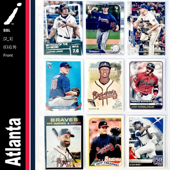 MLB Other - Atlanta Braves 9 Card Lot - BBL [2_1]
